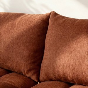 Canapé tissu terracotta