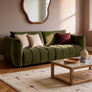 Canapé en tissu vert