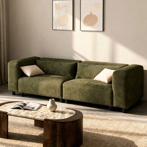 Canapé en tissu vert