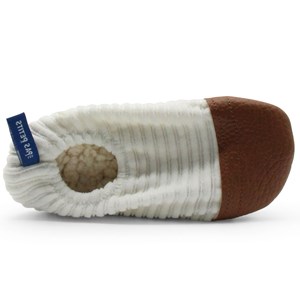 Chaussons les petits velours ivoire (pointures 24-26)