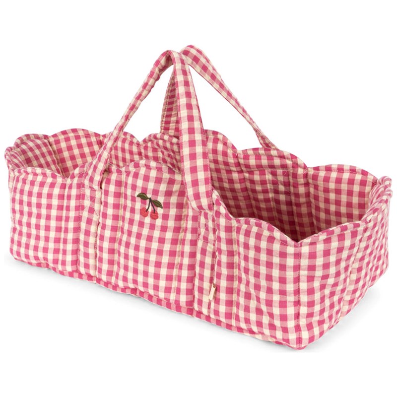 Couffin pour poupée carreaux bubblegum