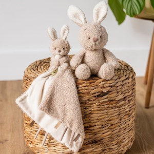 Peluche bébé lapin teddy beige 24 cm)