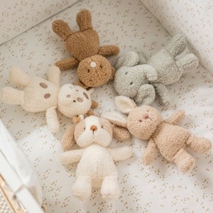 Peluche bébé lapin teddy beige 24 cm)