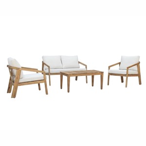 Sapa salon de jardin 4 places en acacia