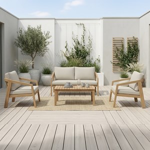 Sapa salon de jardin 4 places en acacia
