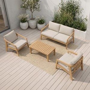 Sapa salon de jardin 4 places en acacia