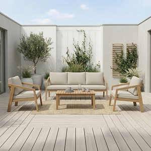 Sapa salon de jardin 5 places en acacia