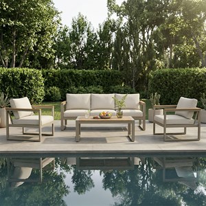 Saraburi salon de jardin 5 places en acacia