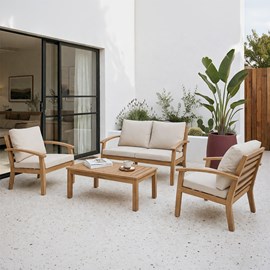 Yala salon de jardin 4 places en acacia