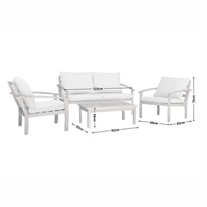 Yala salon de jardin 4 places en acacia