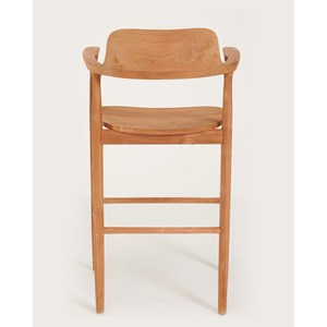 Singo - chaise de bar en teck massif