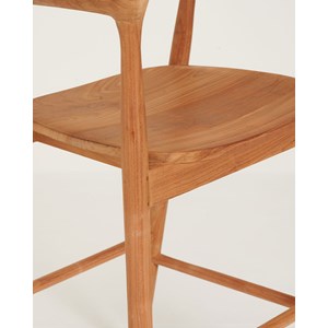 Singo - chaise de bar en teck massif