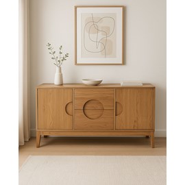 Kyoto - buffet vintage en teck massif 165 cm