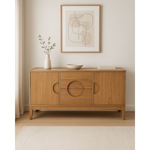 Kyoto - buffet vintage en teck massif 165 cm