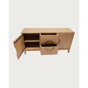 Kyoto - buffet vintage en teck massif 165 cm