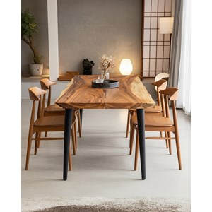 Kanpur - table repas en suar massif l160 cm 6 pers.