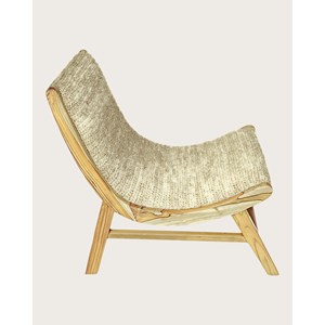 Kaho - fauteuil en teck massif et corde