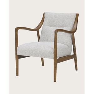 Ambre - fauteuil en bois massif chêne et en lin