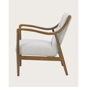 Ambre - fauteuil en bois massif chêne et en lin