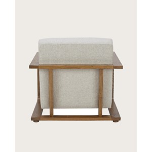 Rima - fauteuil en bois massif chêne et en lin
