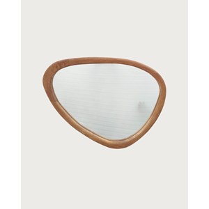 Trivéo - miroir organique en bois massif de manguier