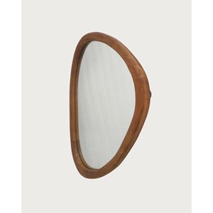 Trivéo - miroir organique en bois massif de manguier