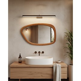 Quadra - miroir organique en bois massif de manguier