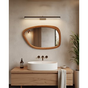 Quadra - miroir organique en bois massif de manguier