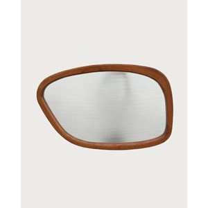 Quadra - miroir organique en bois massif de manguier
