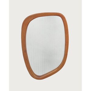 Quadra - miroir organique en bois massif de manguier