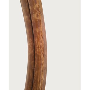 Quadra - miroir organique en bois massif de manguier