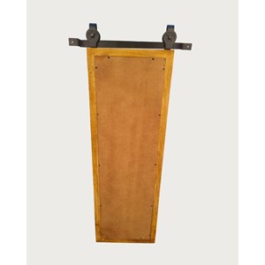 Zara - miroir mural rectangulaire en bois massif et métal