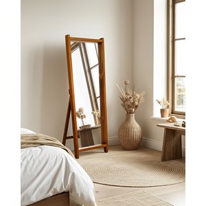 Vivo - miroir sur pied en bois massif de manguier