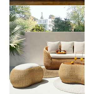 Banua - salon de jardin en rotin tressé 5 places