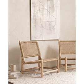 Jaya - fauteuil de jardin en bois et corde tressée