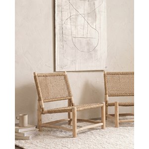 Jaya - fauteuil de jardin en bois et corde tressée