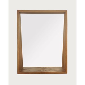 Rovio - grand miroir mural rectangulaire en bois de manguier