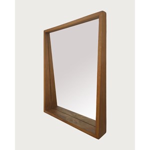 Rovio - grand miroir mural rectangulaire en bois de manguier