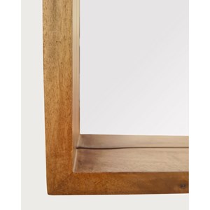 Rovio - grand miroir mural rectangulaire en bois de manguier