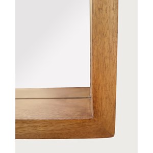 Rovio - grand miroir mural rectangulaire en bois de manguier