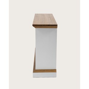 Inda - console en bois de sungkai - blanc et naturel