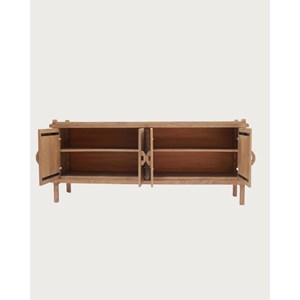 Nara- buffet bas en bois massif de teck 190 cm - style asiatique