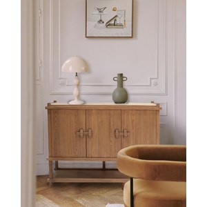 Nara - grand buffet en bois de teck 160 cm - style asiatique