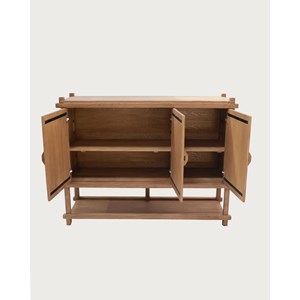Nara - grand buffet en bois de teck 160 cm - style asiatique