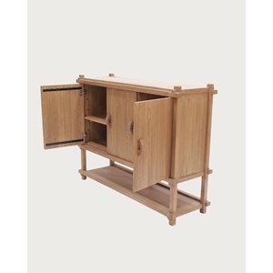 Nara - grand buffet en bois de teck 160 cm - style asiatique