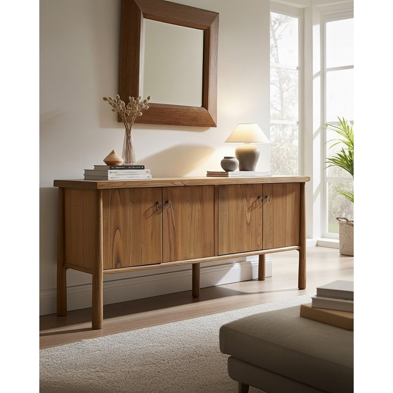 Yara - buffet en bois massif de teck 170 cm