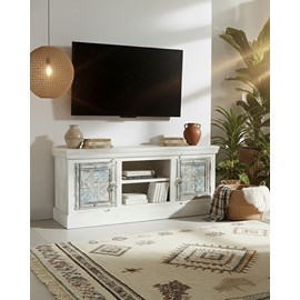 Viva - meuble tv en bois sculpté 150 cm