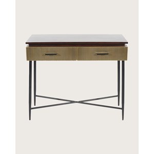 Moon - console finition laiton vieilli 90 cm