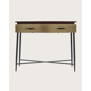 Moon - console finition laiton vieilli 90 cm