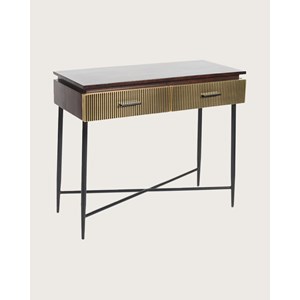 Moon - console finition laiton vieilli 90 cm